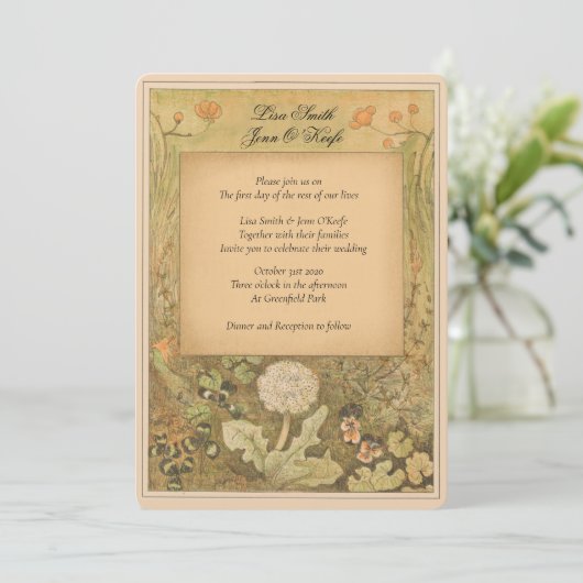 ヴィンテージストーリーブックフォレスト結婚式招待状 招待状 (スタンド正面)