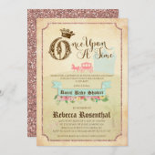 「ヴィンテージストーリーブック」ベビーシャワー招待状5x7 招待状 (正面/裏面)