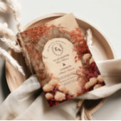 ヴィンテージストーンアーチ秋の結婚式 招待状