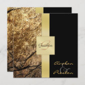 ヴィンテージストーンモノグラムフォーマル結婚式招待状 招待状 (正面/裏面)