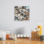 ヴィンテージスナップショット写真 スクエア壁時計