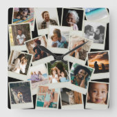 ヴィンテージスナップショット写真 スクエア壁時計 (正面)