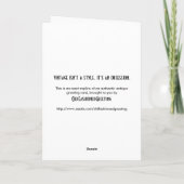 ヴィンテージスナーキー誕生日カードとガールワーキング カード (裏面)