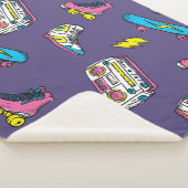 ヴィンテージスニーカーズスケートボードレトロテーマ シェルパブランケット (3/4)