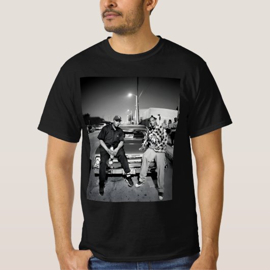 ヴィンテージスヌープDogggy DoggとDr. Dre###bl Tシャツ (正面)