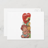 ヴィンテージスネークチャーマーバレンタイン シーズンポストカード (正面/裏面)