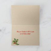 ヴィンテージスノーカップルのクリスマス シーズンカード (内部)