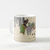 ヴィンテージスノーガールズクリスマスマグ コーヒーマグカップ (正面左)