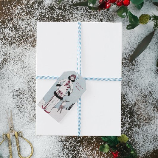 ヴィンテージスノークイーンクリスマス ギフトタグ