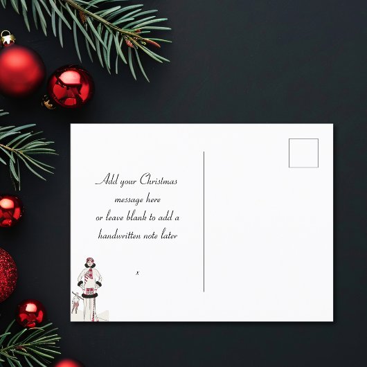 ヴィンテージスノークイーンクリスマス ポストカード