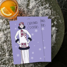 ヴィンテージスノークイーンパーティの招待状