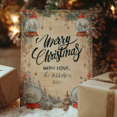 ヴィンテージスノーグローブクリスマス シーズンカード