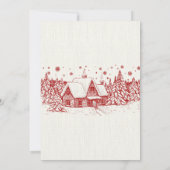 ヴィンテージスノーグローブクリスマス 招待状 (裏面)