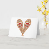 ヴィンテージスノーシューズ カード (黄色い花)