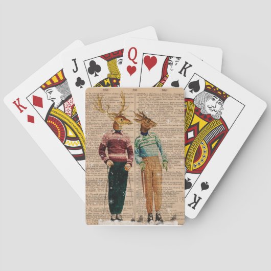 ヴィンテージスノースキーディアートランプ トランプ (裏面)