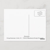 ヴィンテージスノースケープ，針葉樹， CO ポストカード (裏面)