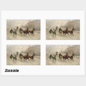 ヴィンテージスノースレーシング 長方形シール (シート)