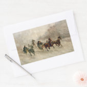 ヴィンテージスノースレーシング 長方形シール (封筒)