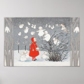 ヴィンテージスノーチルドエンジェルス子供部屋 ポスター (正面)