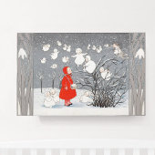 ヴィンテージスノーチルドエンジェルス子供部屋 ポスター