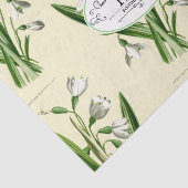 ヴィンテージスノードロップオーバル製品ラベル黄色 薄葉紙 (詳細)