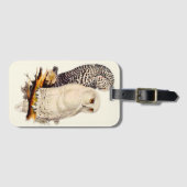 ヴィンテージスノーフクロウスケッチ ラゲッジタグ (正面横)