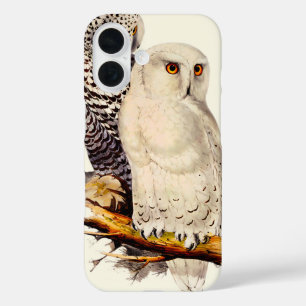 ヴィンテージスノーフクロウスケッチ iPhone 16ケース