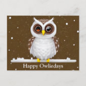 ヴィンテージスノーフクロウホリデーハガキ シーズンポストカード (正面)