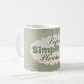 ヴィンテージスノーフレークアイススケートかわいい冬の引用文 コーヒーマグカップ (正面左)