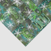 ヴィンテージスノーフレークオンティール（緑がかった色）グリーンアーキテクチャ 薄葉紙 (詳細)