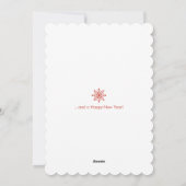 ヴィンテージスノーフレークノールクリスマスフォトカード シーズンカード (裏面)