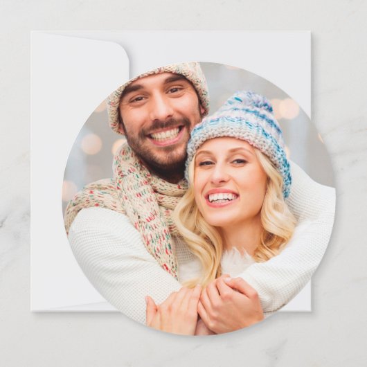 ヴィンテージスノーフレークフォトホリデーカード シーズンカード (裏面)