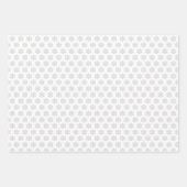 ヴィンテージスノーフレークブルーホワイトストライプのクリスマス ラッピングペーパーシート (正面3)