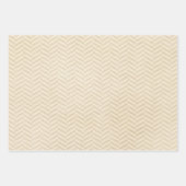 ヴィンテージスノーフレーク冬の素朴なパターンのティール(緑がかった色)クリーム ラッピングペーパーシート (正面3)