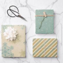 ヴィンテージスノーフレーク冬の素朴なパターンのティール（緑がかった色）クリーム