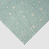 ヴィンテージスノーフレーク水玉模様ティール(緑がかった色)素朴な冬 薄葉紙 (詳細)