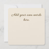 ヴィンテージスノーフレーク氷滑りヴィンテージウィンターグリーン 招待状 (裏面)