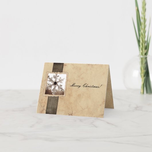 ヴィンテージスノーフレーク・クリスマス シーズンカード (正面)