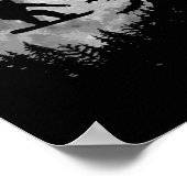 ヴィンテージスノーボーディングムーンスノーボーダーギフト ポスター (角)