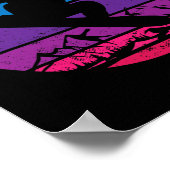 ヴィンテージスノーボードスノーボードシルエットIレトロ ポスター (角)