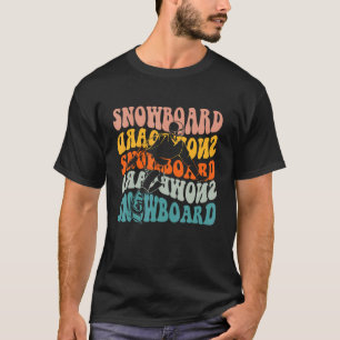 ヴィンテージスノーボードスノーボードスノーボーダーメンズウォム Tシャツ