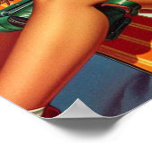 ヴィンテージスノーボードピンアップ ポスター (角)