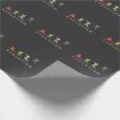 ヴィンテージスノーボード進化フリースタイルのスノーボード ラッピングペーパー (角)