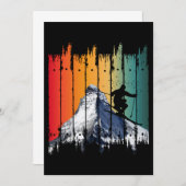 ヴィンテージスノーマウンテンスキーギフト 招待状 (正面/裏面)