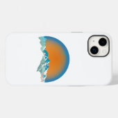 ヴィンテージスノーマウンテンピーク Case-Mate iPhoneケース (裏面 (横))