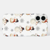 ヴィンテージスノーマンクリスマススノーフレークiPhoneケース Case-Mate iPhoneケース (裏面 (横))