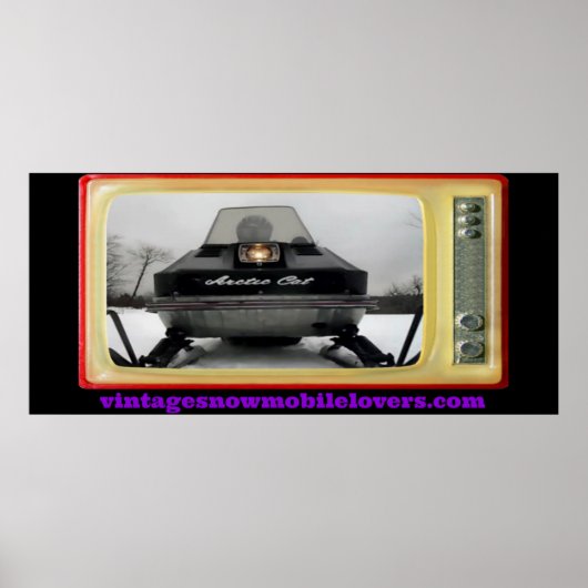 ヴィンテージスノーモービル愛好家1972北極猫ポスター ポスター (正面)