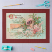 ヴィンテージスノーレディとクリスマスのミスタントー 薄葉紙 (クラフト)