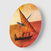 ヴィンテージスパイスアイランズザンジバーラウンドクロック ラージ壁時計 (傾斜)