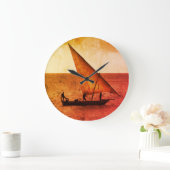 ヴィンテージスパイスアイランズザンジバーラウンドクロック ラージ壁時計 (ホーム)